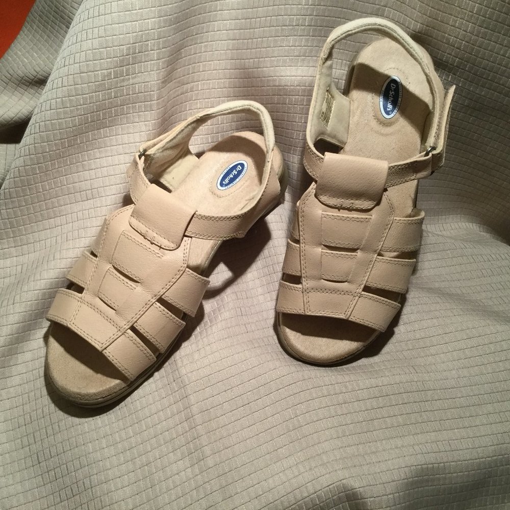 Dr. Scholl's women sandals in beige leather, 8W